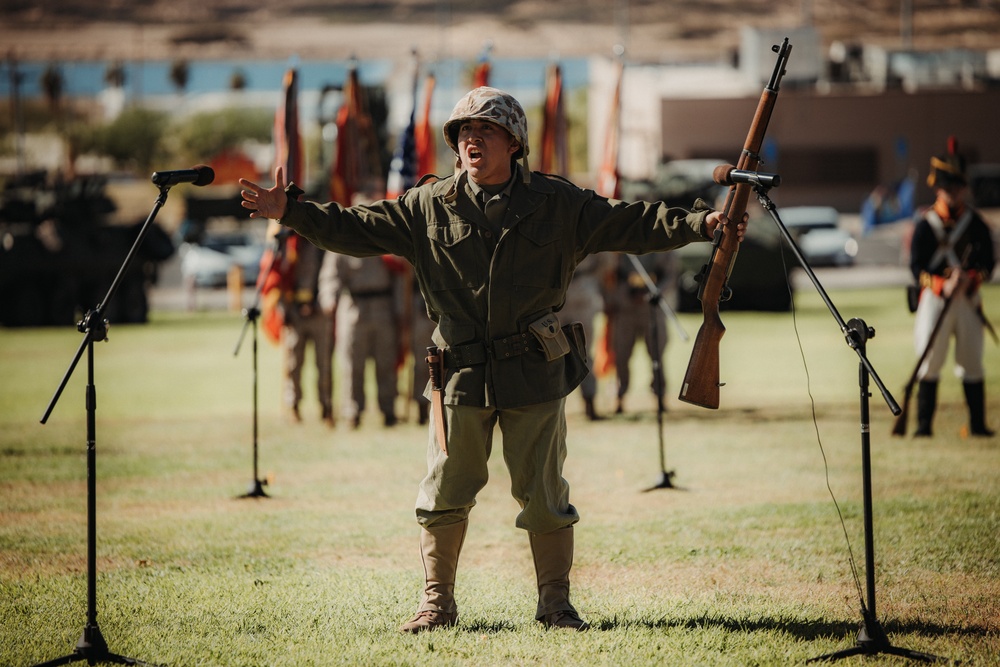 The Combat Center hosts a Marine Corps Birthday Pageant to commemorate the Marine Corps’ 249th birthday