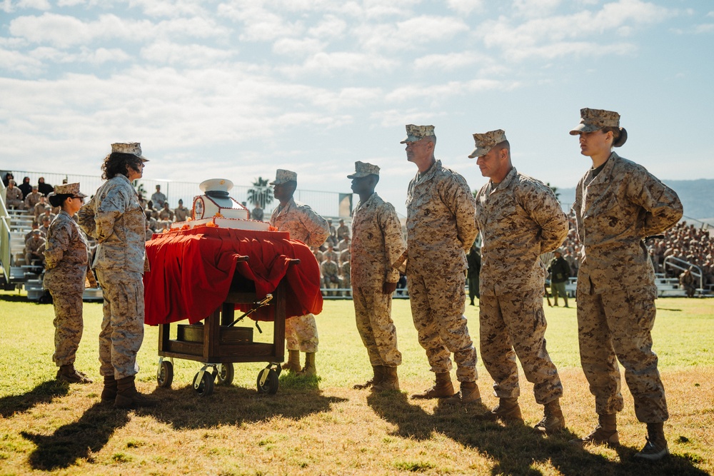 The Combat Center hosts a Marine Corps Birthday Pageant to commemorate the Marine Corps’ 249th birthday