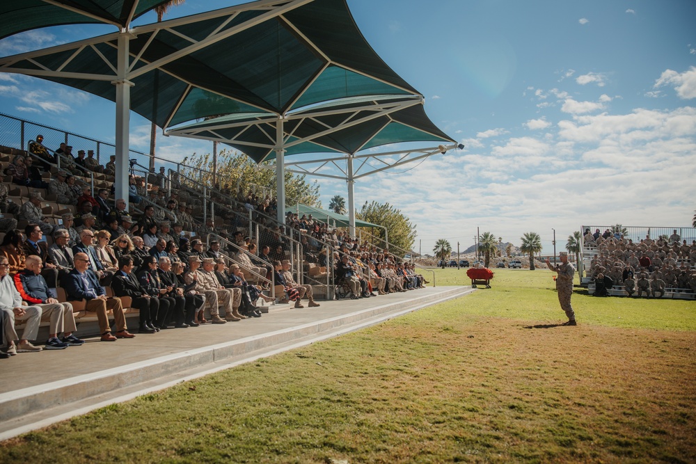 The Combat Center hosts a Marine Corps Birthday Pageant to commemorate the Marine Corps’ 249th birthday