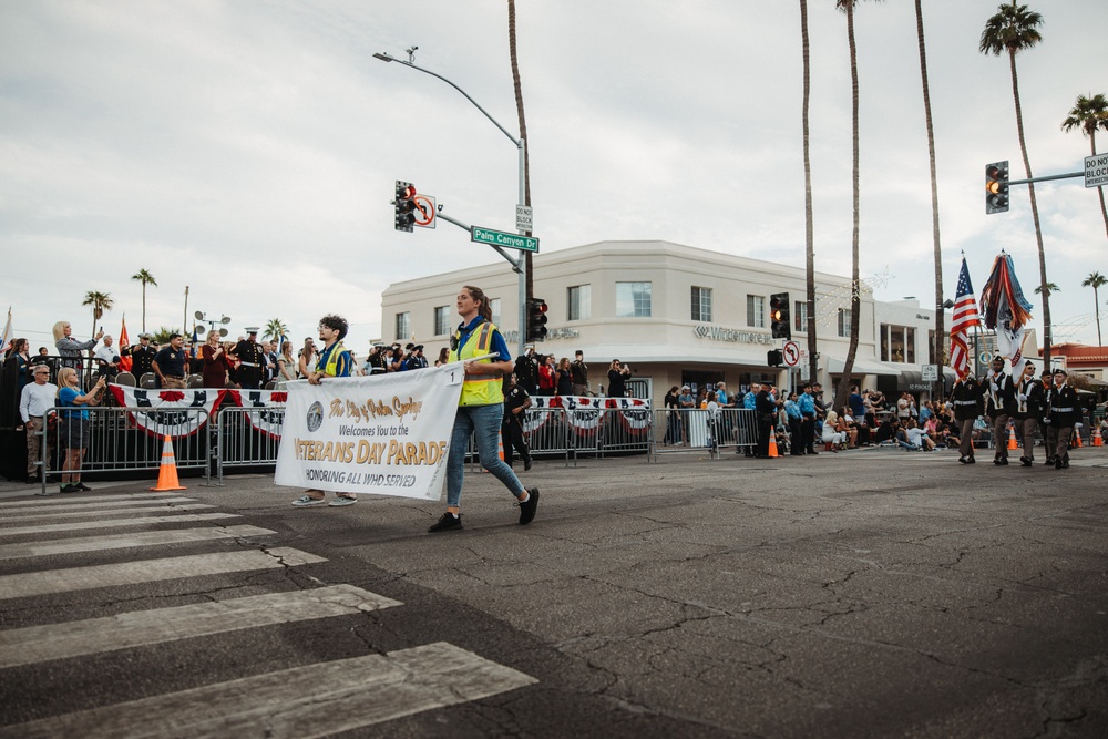 MCAGCC Marines and Sailors march in Palm Springs’ 27th Annual Veterans Day Parade