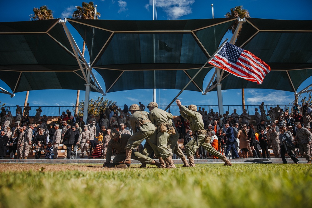 The Combat Center hosts a Marine Corps Birthday Pageant to commemorate the Marine Corps’ 249th birthday