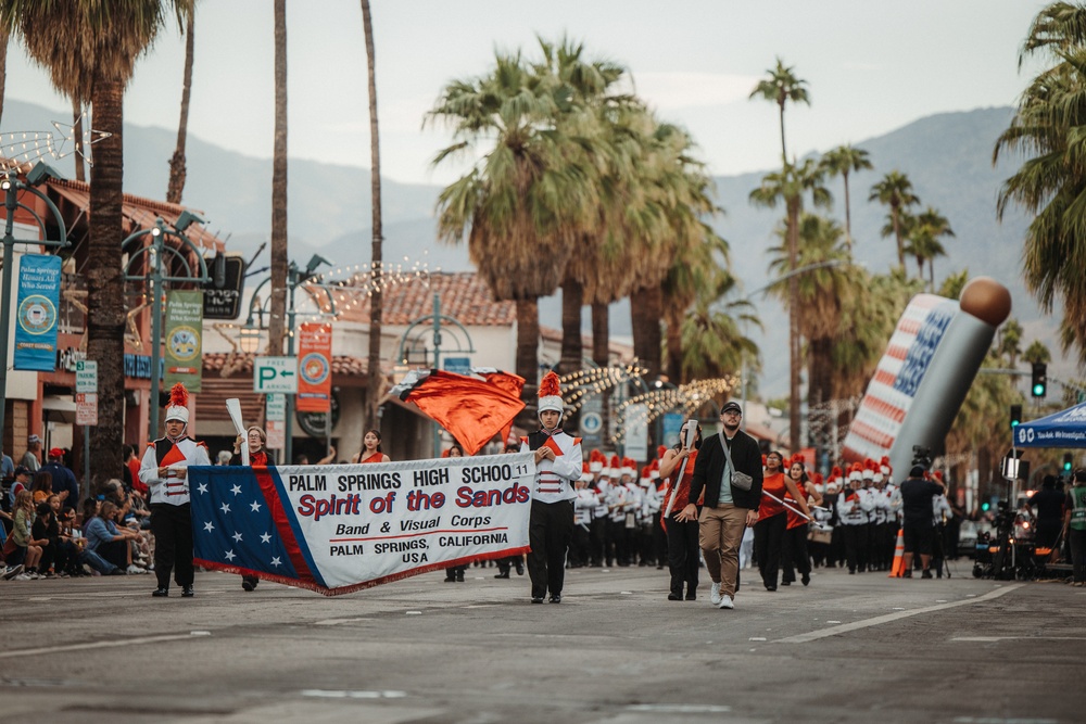 MCAGCC Marines and Sailors march in Palm Springs’ 27th Annual Veterans Day Parade