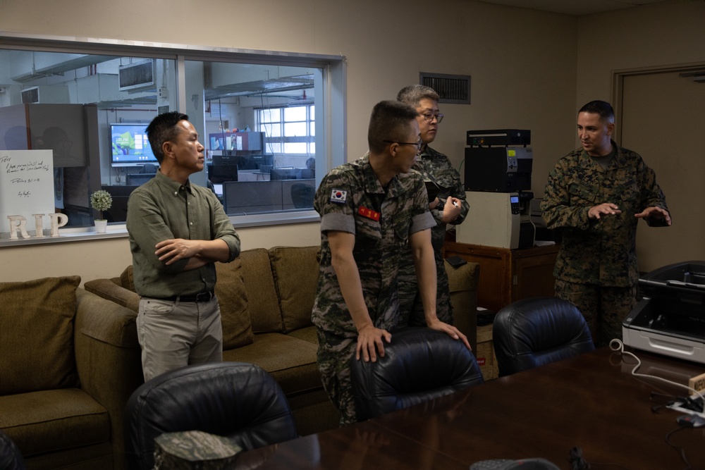 Republic of Korea Marine Corps Officials Tour Camp Kinser Facilities