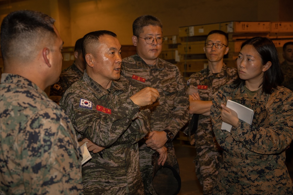 Republic of Korea Marine Corps Officials Tour Camp Kinser Facilities