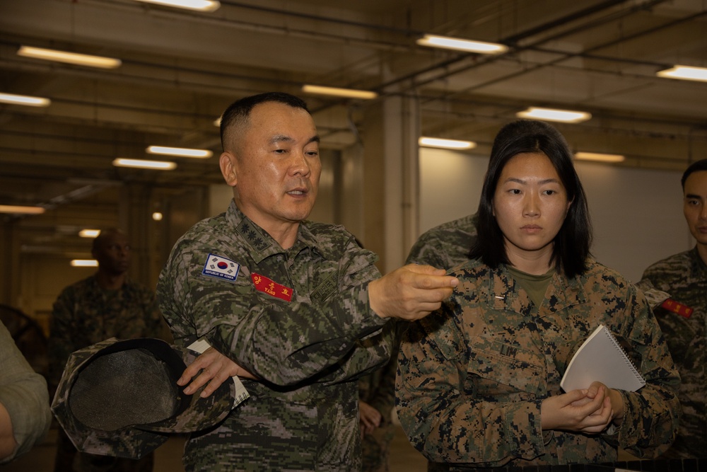 Republic of Korea Marine Corps Officials Tour Camp Kinser Facilities