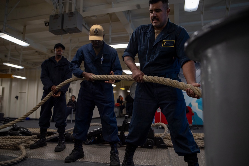 Sailors Conduct Sea and Anchor