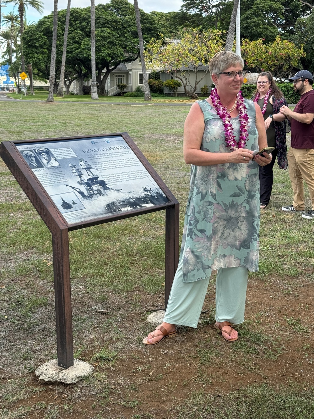 Family of Medal of Honor Recipient visits USS Nevada Memorial and Reflects on Sacrifice