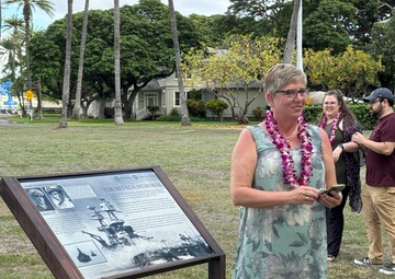 Family of Medal of Honor Recipient visits USS Nevada Memorial and Reflects on Sacrifice