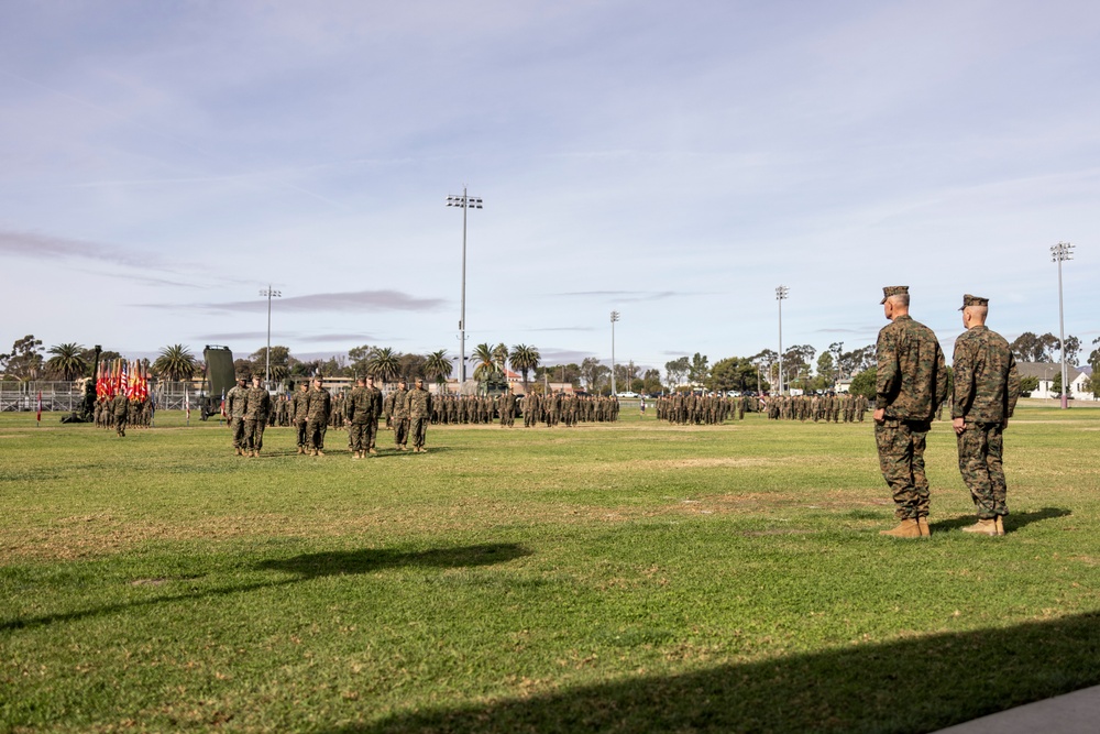 1st MARDIV holds change of command ceremony