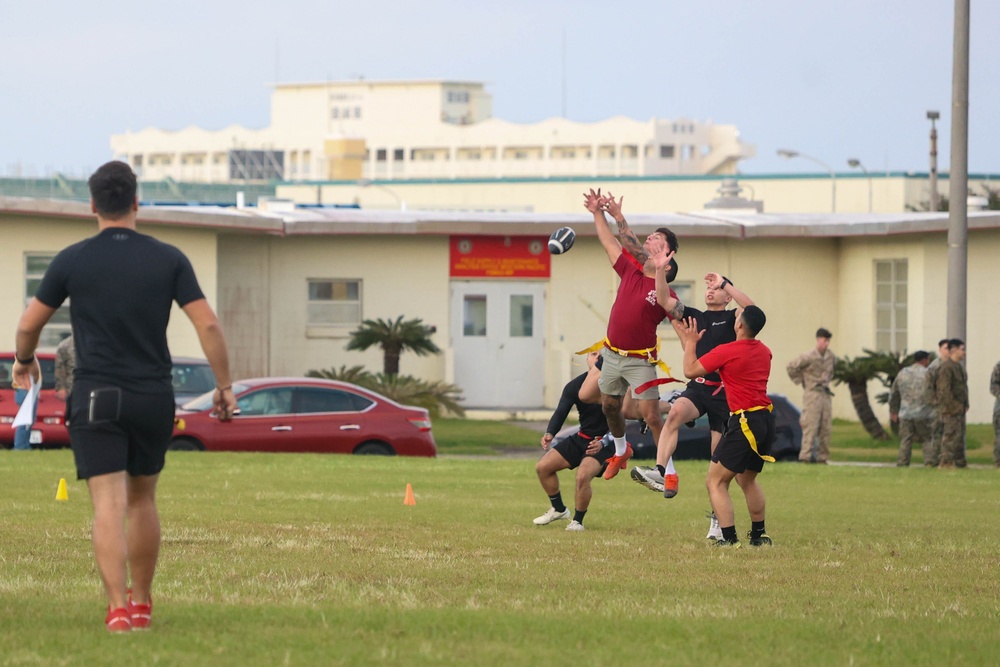 1st Maw Marines play annual Turkey Bowl game