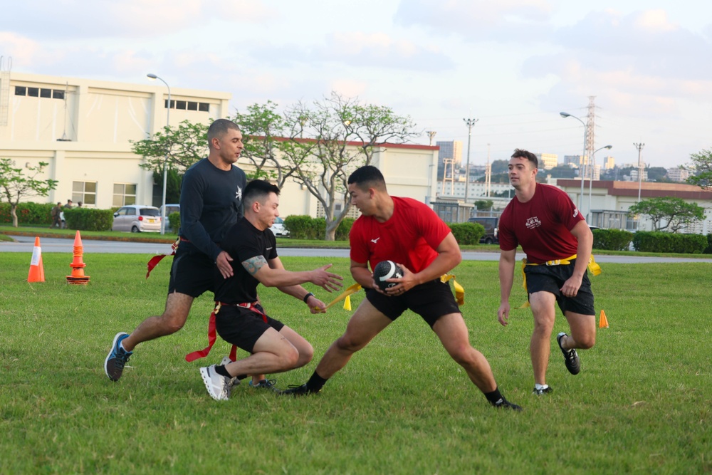 1st Maw Marines play annual Turkey Bowl game