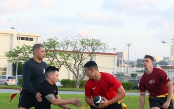 1st Maw Marines play annual Turkey Bowl game