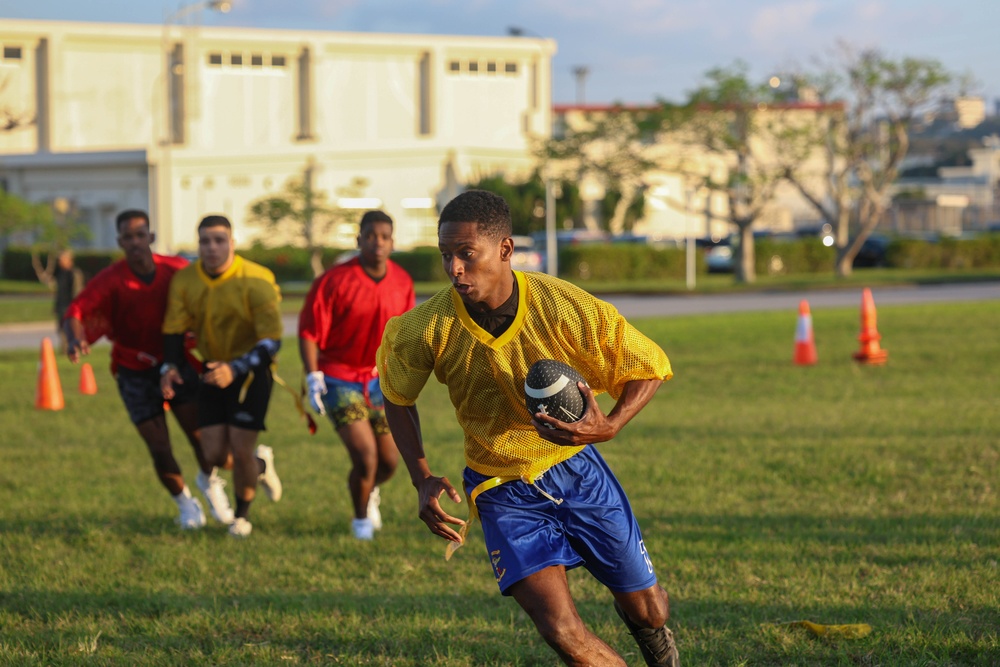 1st Maw Marines play annual Turkey Bowl game