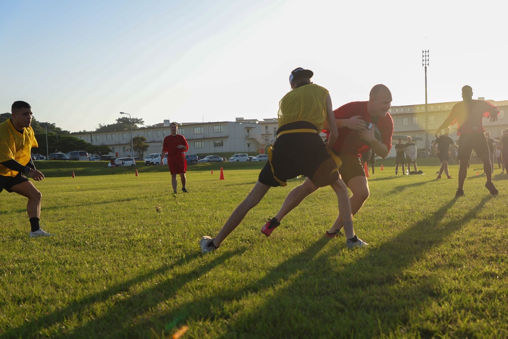 1st Maw Marines play annual Turkey Bowl game