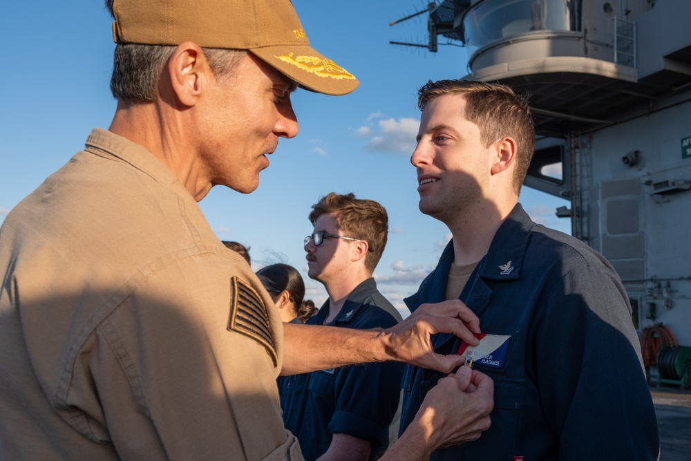 Commander, Task Force 70 (CTF 70) holds all-hands call