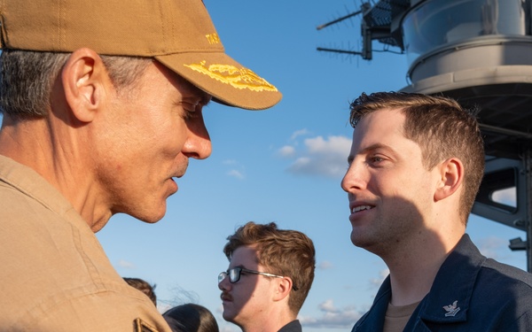 Commander, Task Force 70 (CTF 70) holds all-hands call