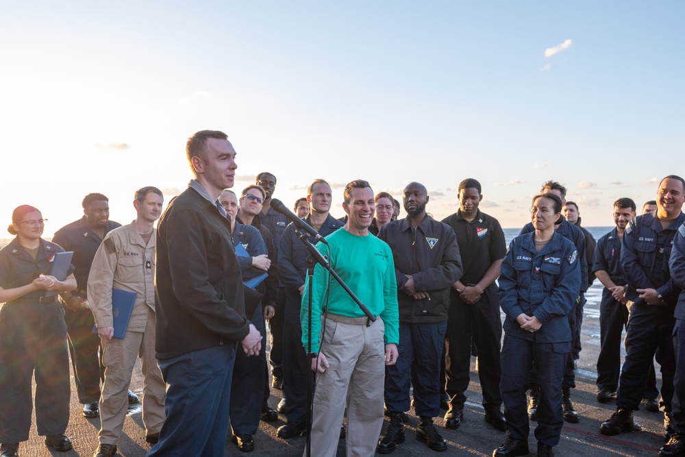 Commander, Task Force 70 (CTF 70) holds all-hands call