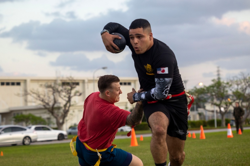 1st Maw Marines play annual Turkey Bowl game