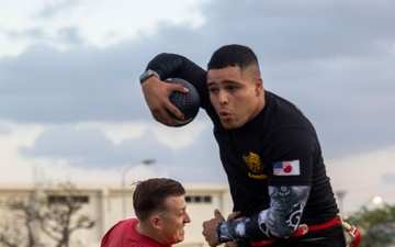 1st Maw Marines play annual Turkey Bowl game