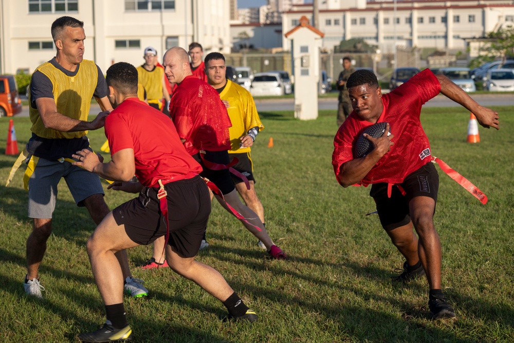 1st Maw Marines play annual Turkey Bowl game