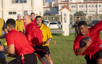 1st Maw Marines play annual Turkey Bowl game