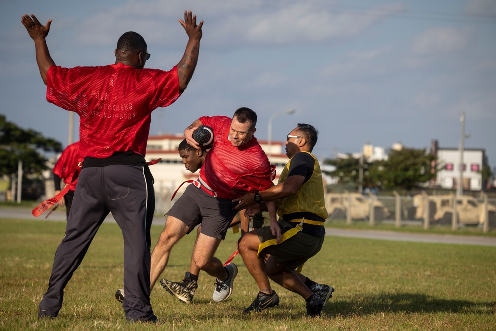 1st Maw Marines play annual Turkey Bowl game