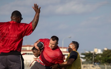 1st Maw Marines play annual Turkey Bowl game