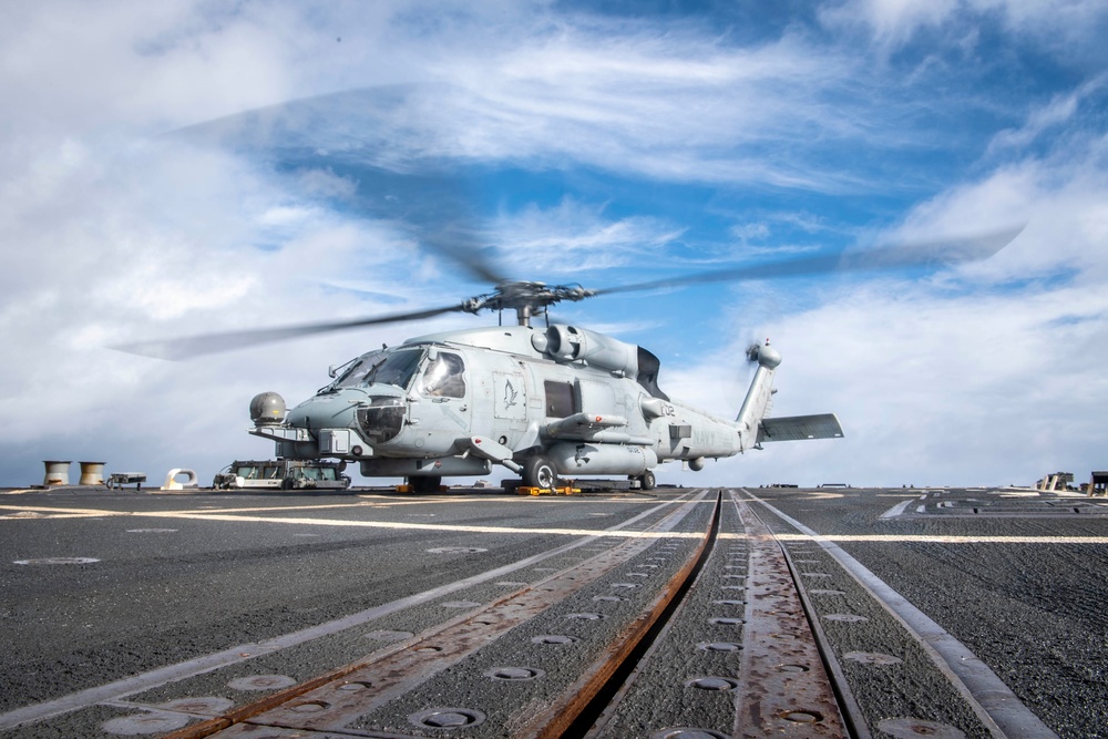 USS Sterett conducts routine operations as part of the Carl Vinson Carrier Strike Group