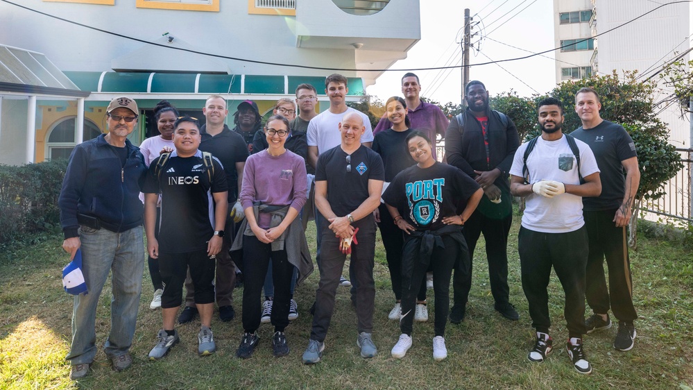 Emory S. Land Sailors Volunteer at Orphanage