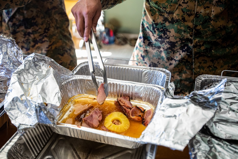 II MSB Celebrates Thanksgiving at the Barracks