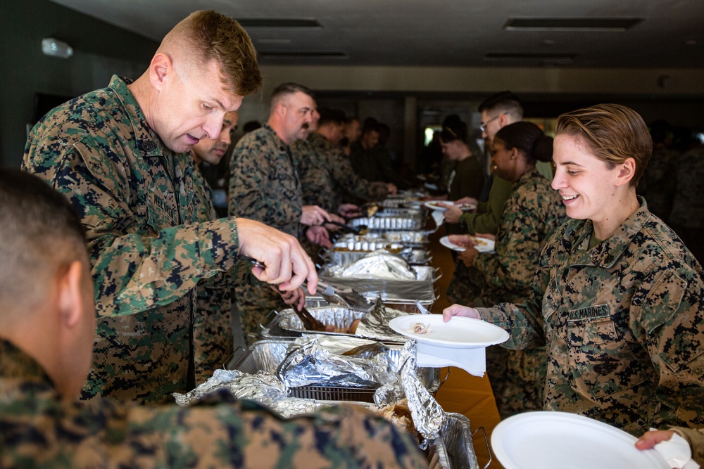 II MSB Celebrates Thanksgiving at the Barracks