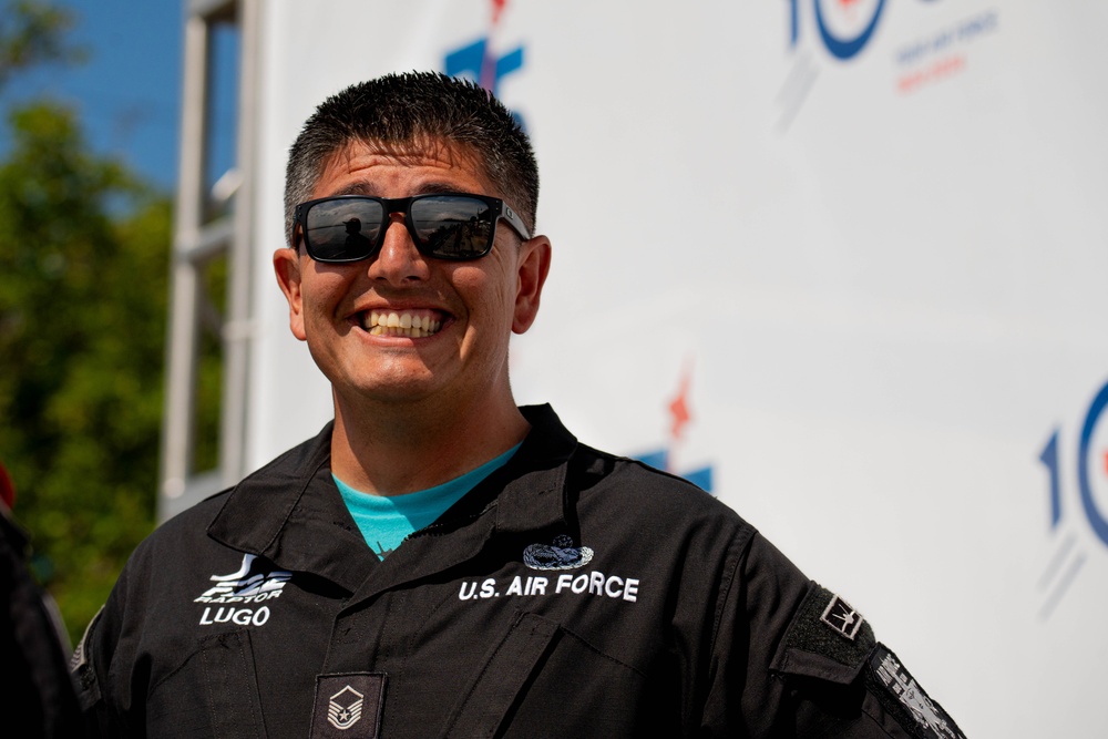 F-22 Raptor Aerial Demonstration team performs at the 75th Toronto International Air Show