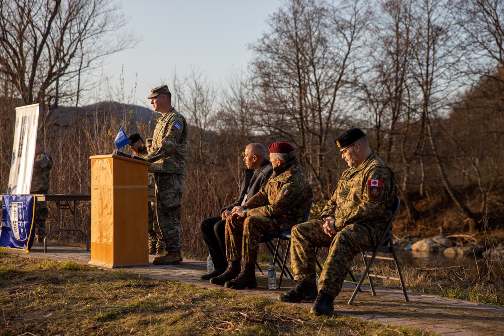 KFOR RC-E, JLSG, complete footbridge construction, symbolizing unity for the community of Zubin Potok