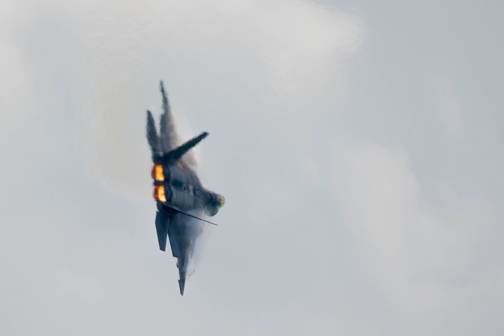 F-22 Raptor Aerial Demonstration Team performs at the 75th Toronto International Air Show