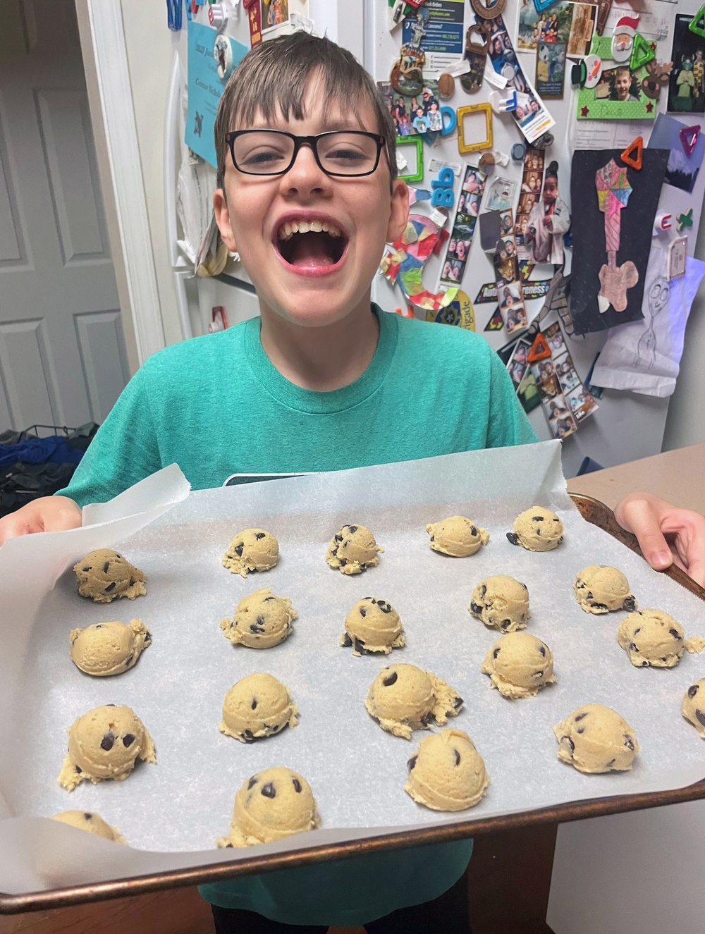 Colin makes cookies