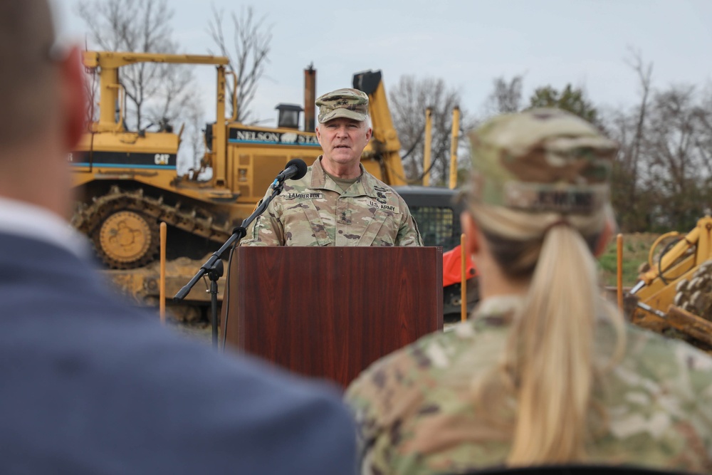 Kentucky Guard leaders break ground on new maintenance facility