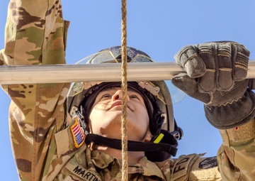 U.S. Army firefighter demonstrates lethality and efficiency