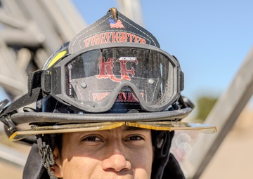 U.S. Army firefighter demonstrates lethality and efficiency