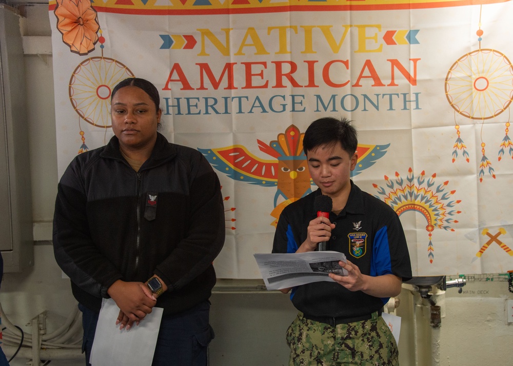 USS Essex Celebrates Native American Indian Heritage Month