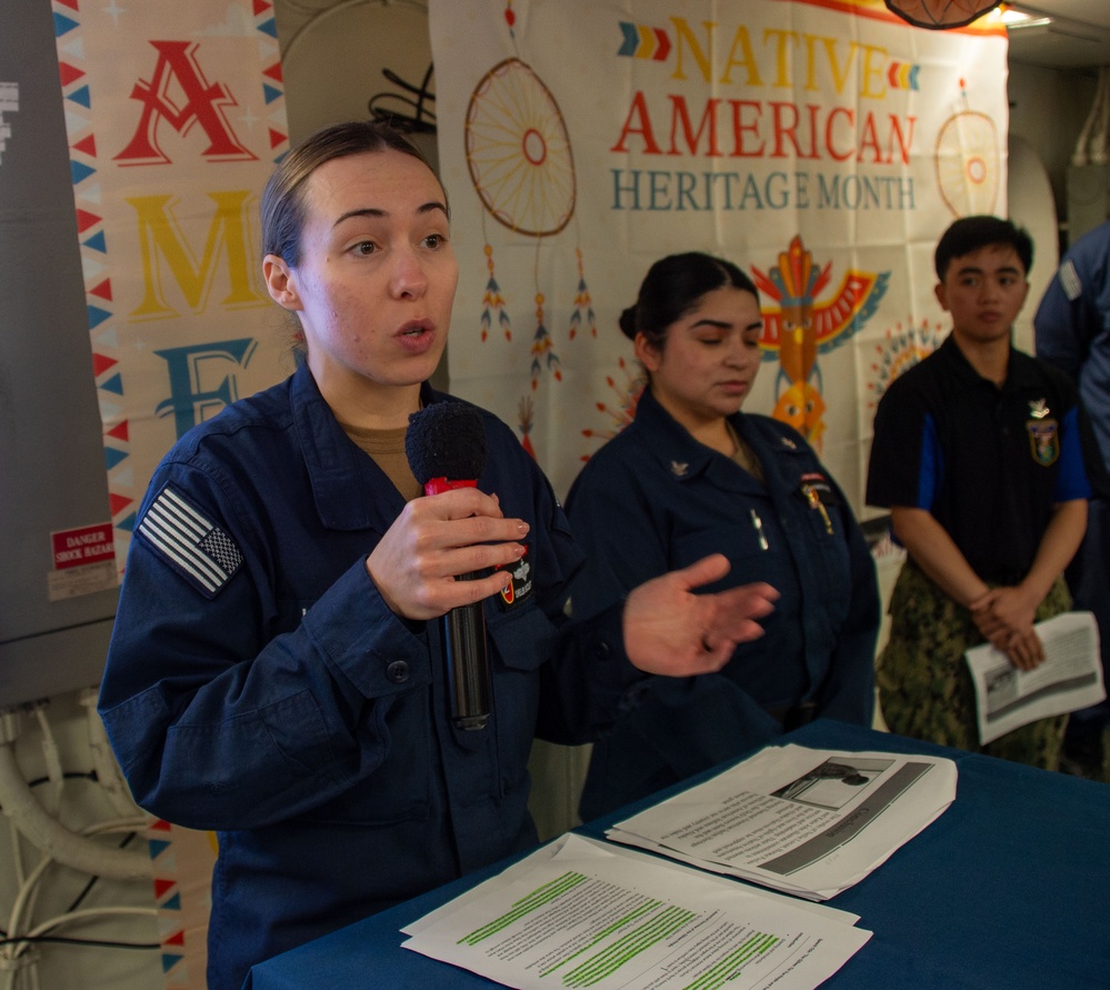 USS Essex Celebrates Native American Indian Heritage Month