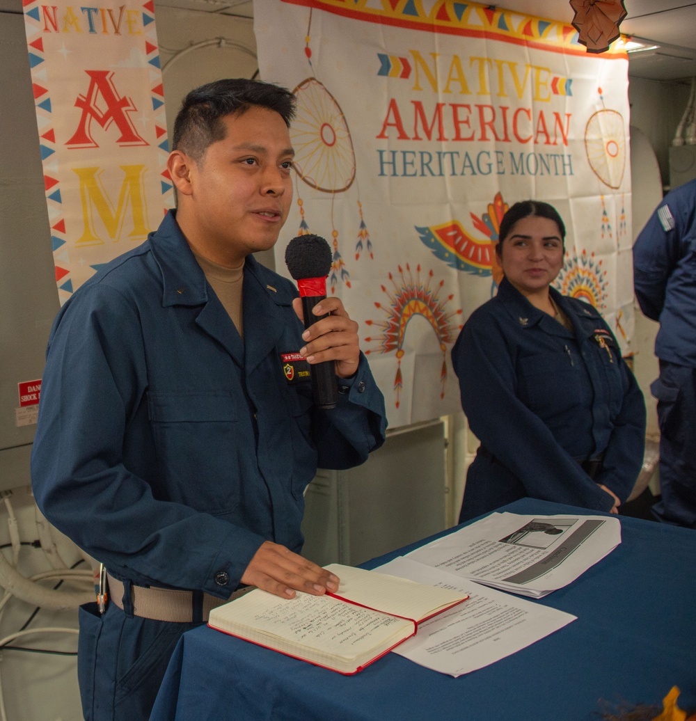 USS Essex Celebrates Native American Indian Heritage Month