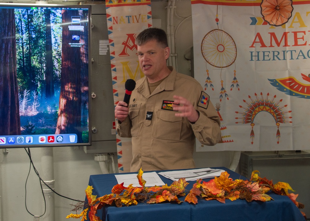 USS Essex Celebrates Native American Indian Heritage Month