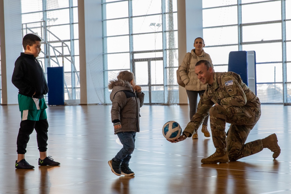 KFOR RC-E Donates Sports Equipment to Kosovo NGO