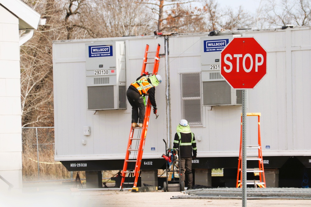 Construction under way for 2 new 4-story Collective Training Officers Quarters at Fort McCoy