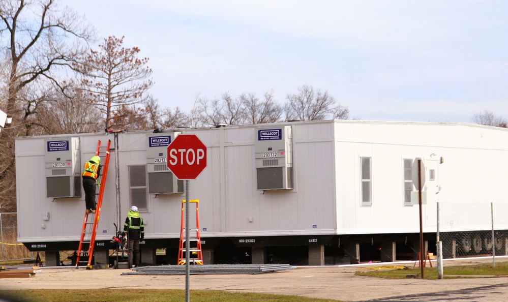 Construction under way for 2 new 4-story Collective Training Officers Quarters at Fort McCoy