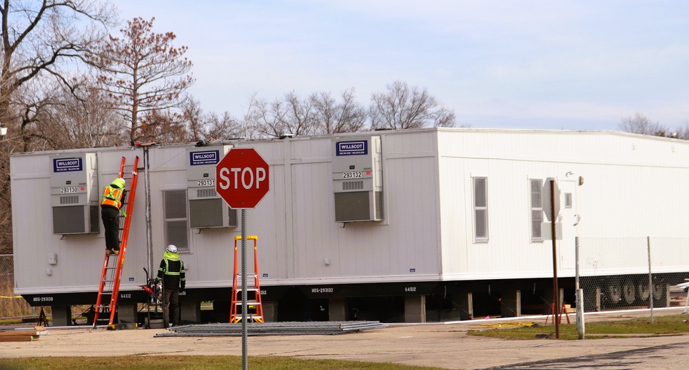 Construction under way for 2 new 4-story Collective Training Officers Quarters at Fort McCoy