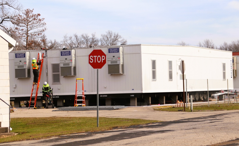 Construction under way for 2 new 4-story Collective Training Officers Quarters at Fort McCoy