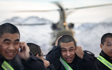 Alaska Military Youth Academy cadets fly with the Alaska Army National Guard