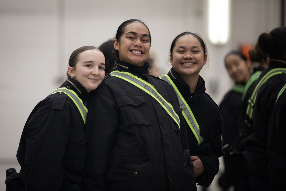 Alaska Military Youth Academy cadets fly with the Alaska Army National Guard