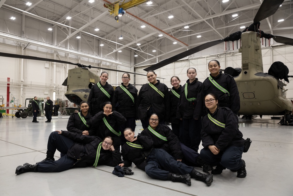 Alaska Military Youth Academy cadets fly with the Alaska Army National Guard